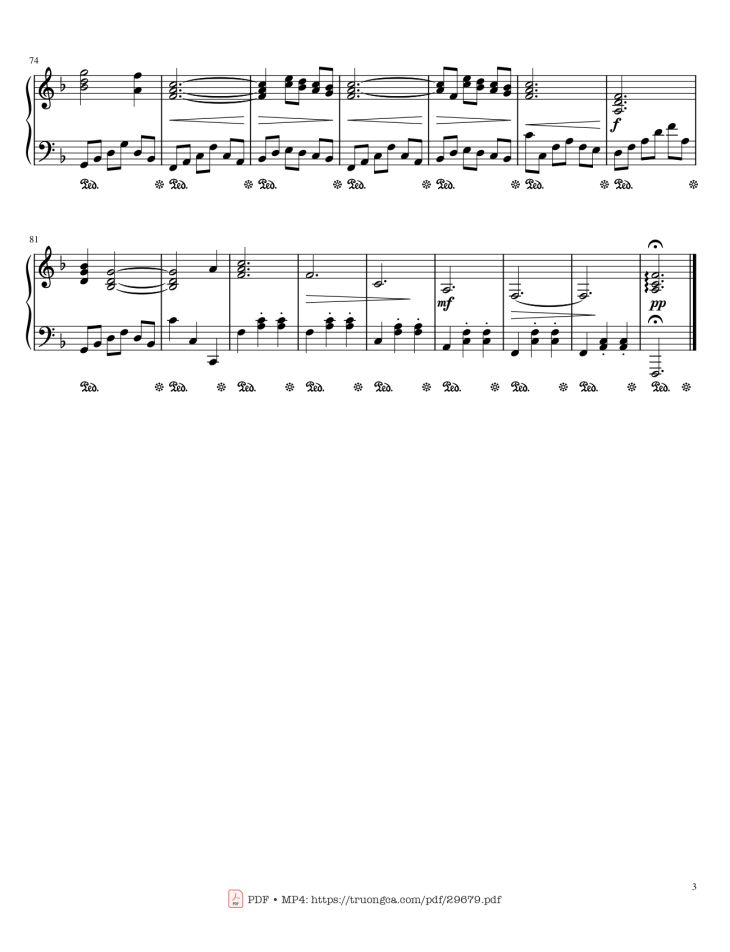 Page 3 of the piano sheet music PDF Piano – Moon River Piano by Henry Mancini