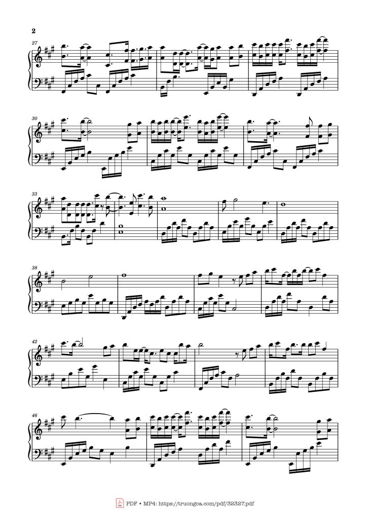 Page 2 of the piano sheet music PDF Piano – 这么久没见 Piano by 薛之謙