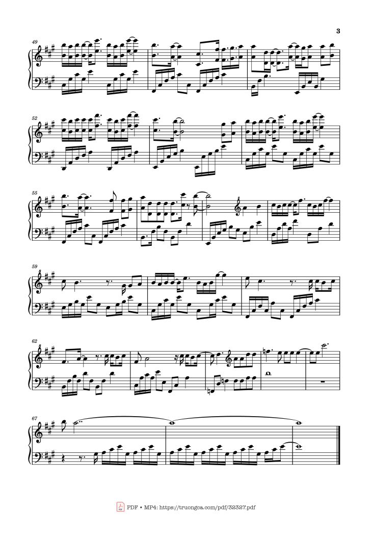 Page 3 of the piano sheet music PDF Piano – 这么久没见 Piano by 薛之謙