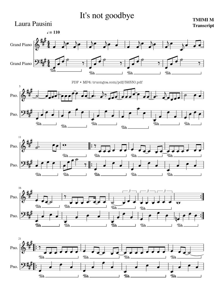 Page 1 of the piano sheet music PDF – It