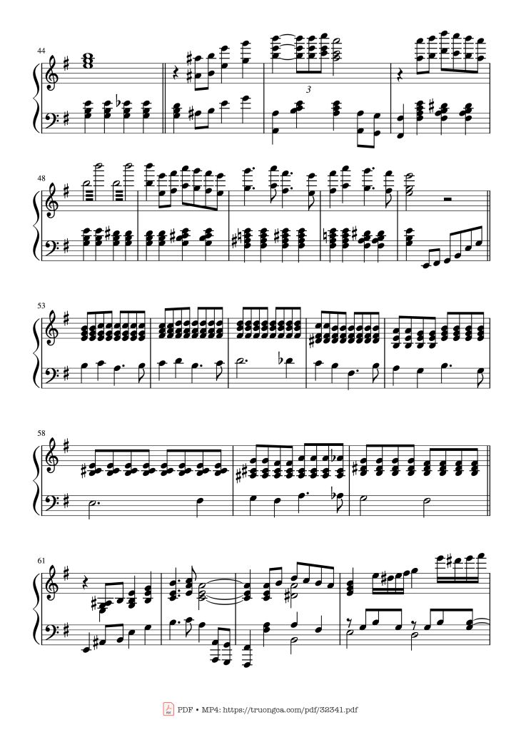 Page 3 of the piano sheet music PDF Piano – Love Theme from Sunflower Piano by Henry Mancini
