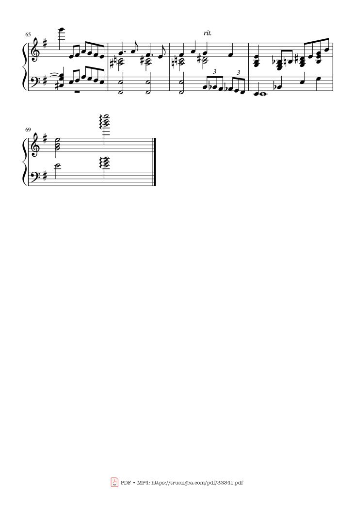 Page 4 of the piano sheet music PDF Piano – Love Theme from Sunflower Piano by Henry Mancini