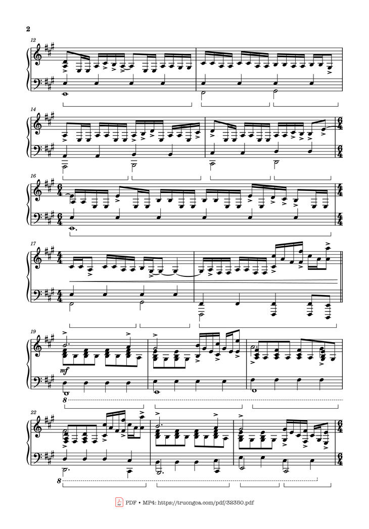 Page 2 of the piano sheet music PDF Piano – Now We Are Free Piano by Hans Zimmer, Lisa Gerrard