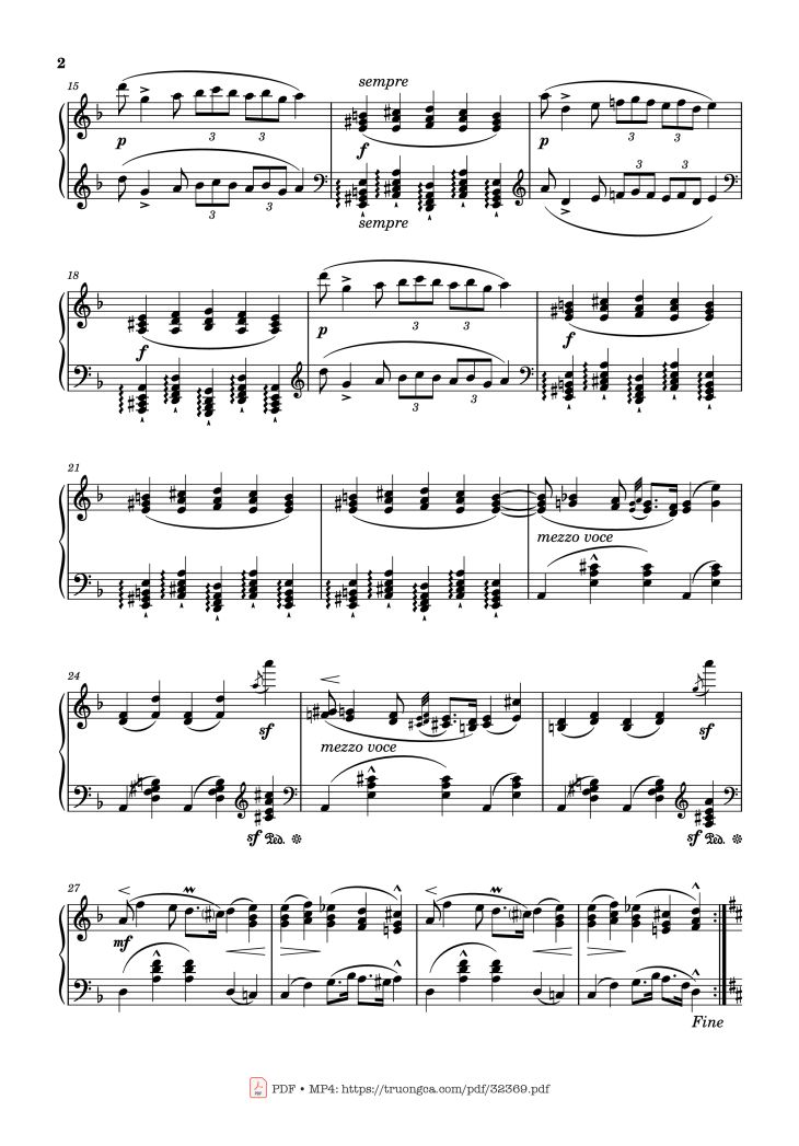 Page 2 of the piano sheet music PDF Piano – Zorcico in D Minor Piano by Charles-Valentin Alkan