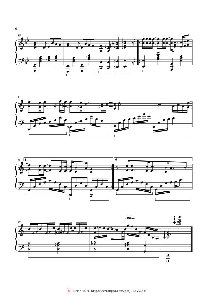 Page 4 of the piano sheet music PDF Piano – Got To Believe in Magic Piano by Ethan Javier