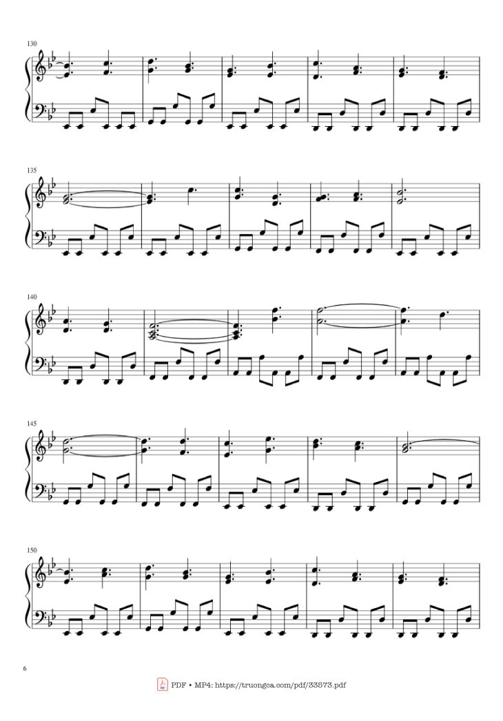 Page 6 of the piano sheet music PDF Piano – Carol of the Bells Christmas Medley Piano by Arr. Xingyu Shui