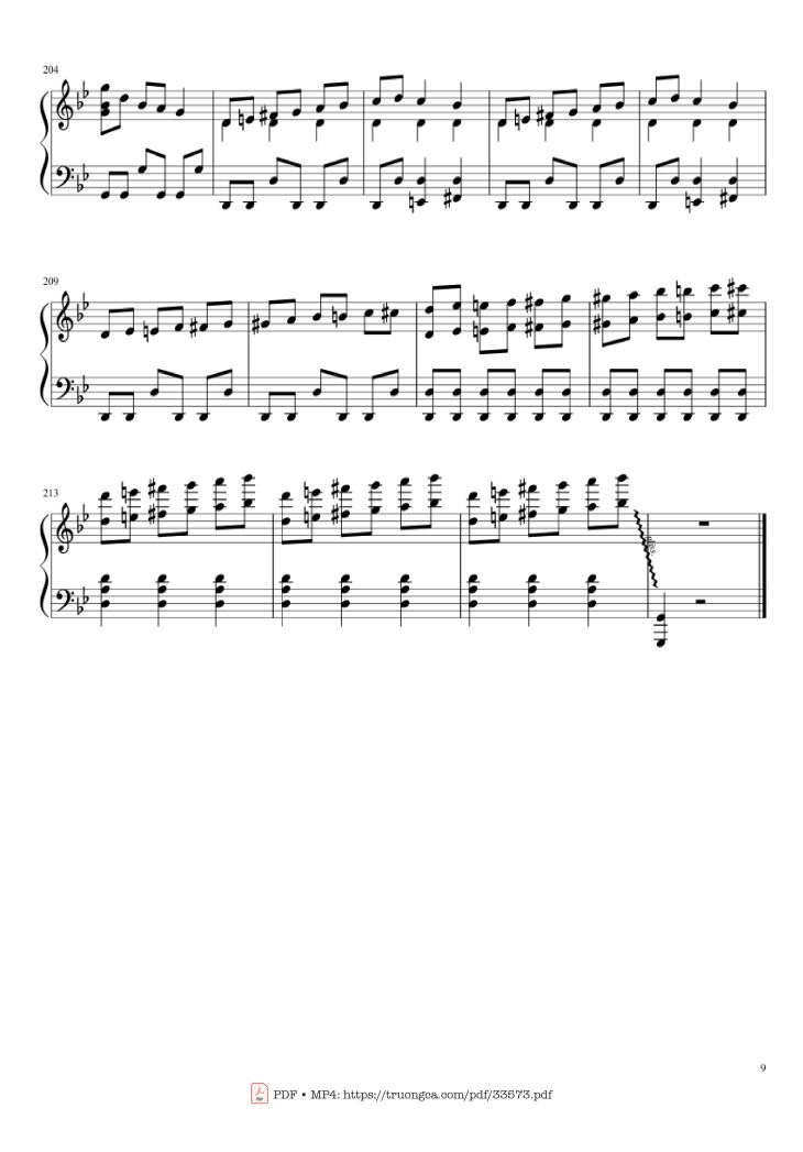 Page 9 of the piano sheet music PDF Piano – Carol of the Bells Christmas Medley Piano by Arr. Xingyu Shui
