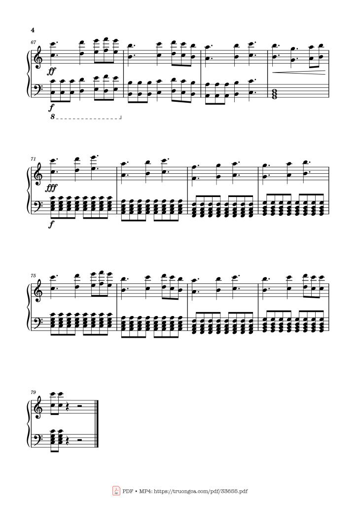 Page 4 of the piano sheet music PDF – Daisuki na hito ウモレ (Umore) Piano by ShogunT