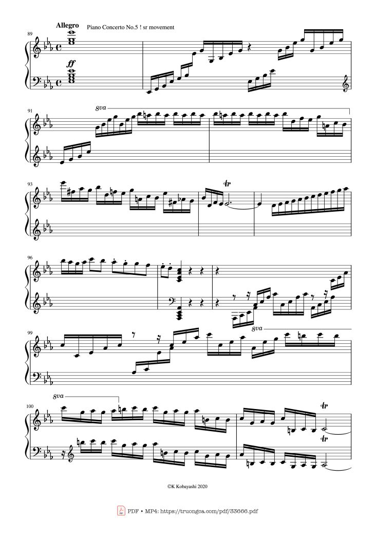 Page 4 of the piano sheet music PDF Piano – Beethoven Medley for classical Piano beginners by Ludwig van Beethoven