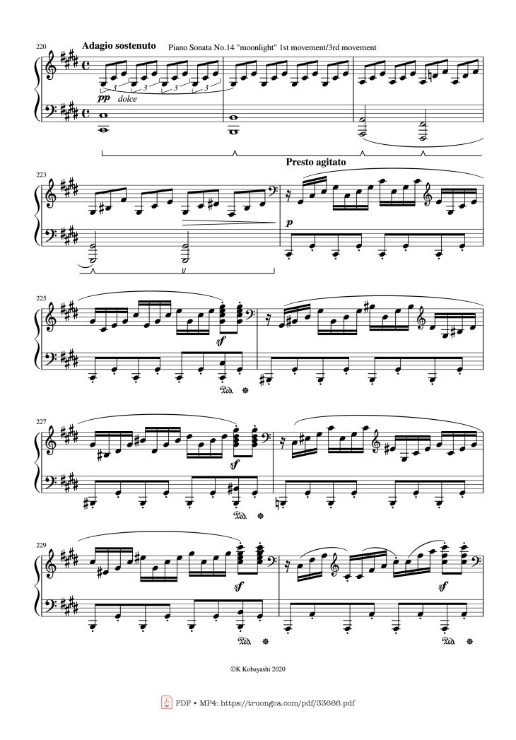 Page 10 of the piano sheet music PDF Piano – Beethoven Medley for classical Piano beginners by Ludwig van Beethoven