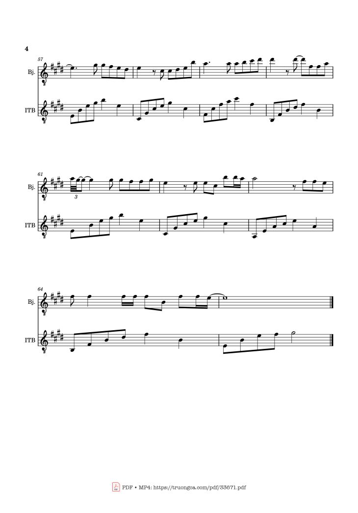 Page 4 of the piano sheet music PDF – Autumn In Melbourne (Mùa Thu ở Melbourne) Piano by 余光中