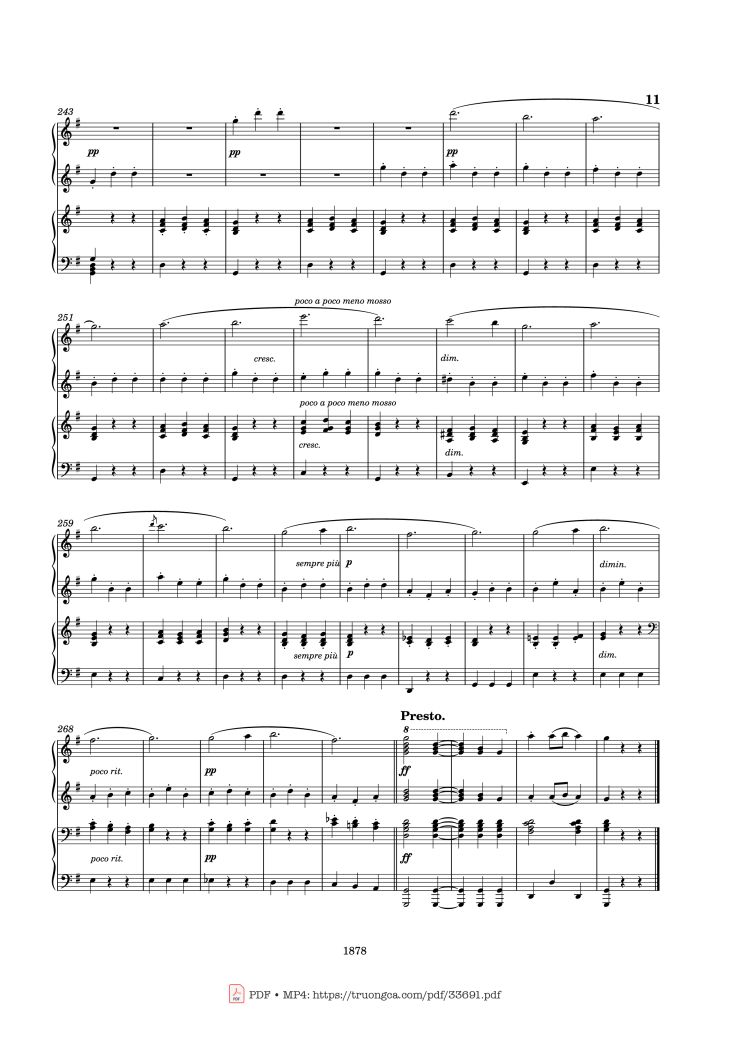 Page 11 of the piano sheet music PDF Piano – Slavonic Dances Op. 46 No. 8 Piano Four Hands by Antonin Leopold Dvorak