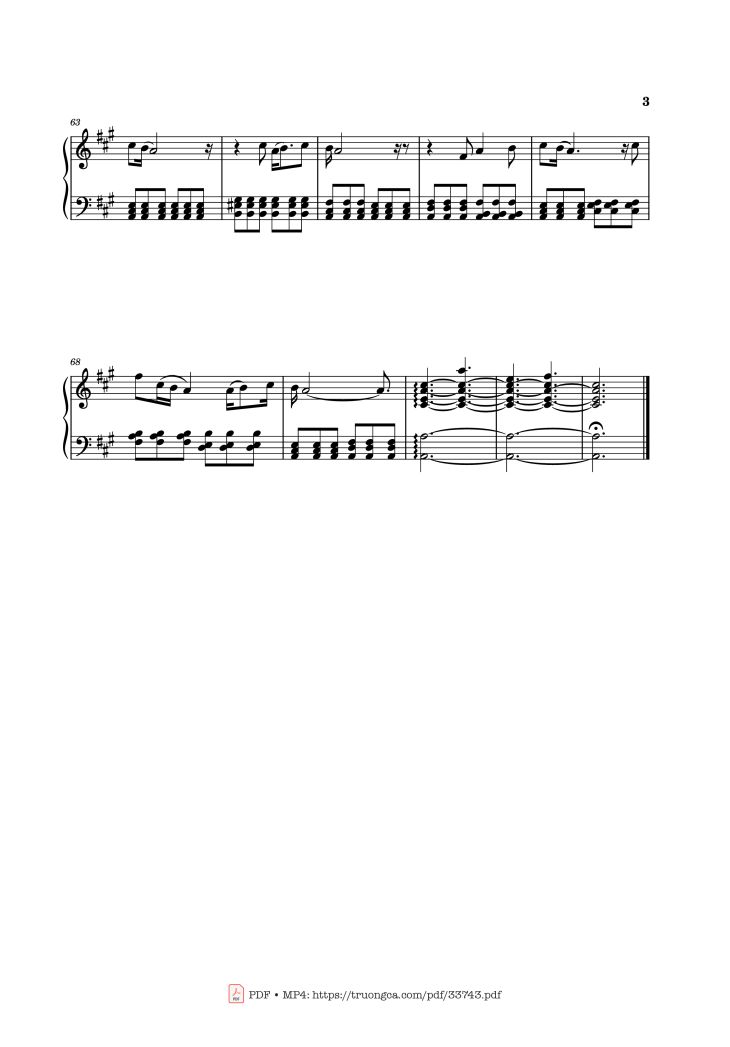 Page 3 of the piano sheet music PDF – Please Come Home For Christmas Piano by Eagles