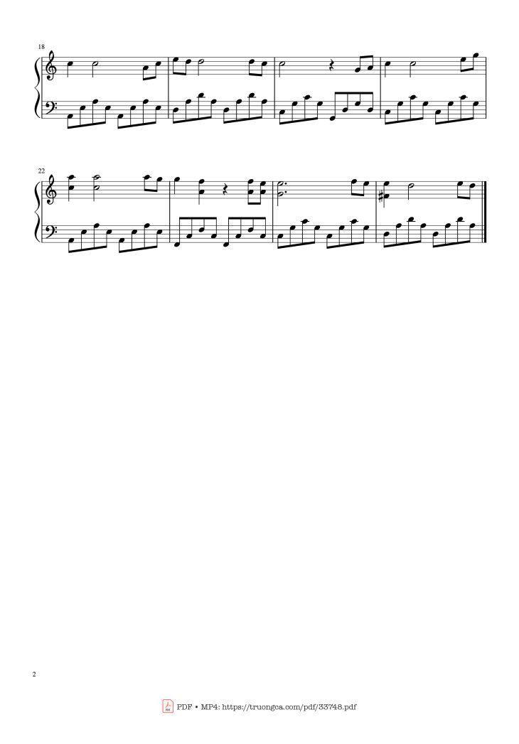 Page 2 of the piano sheet music PDF Piano – Sailing Piano by Rod Stewart