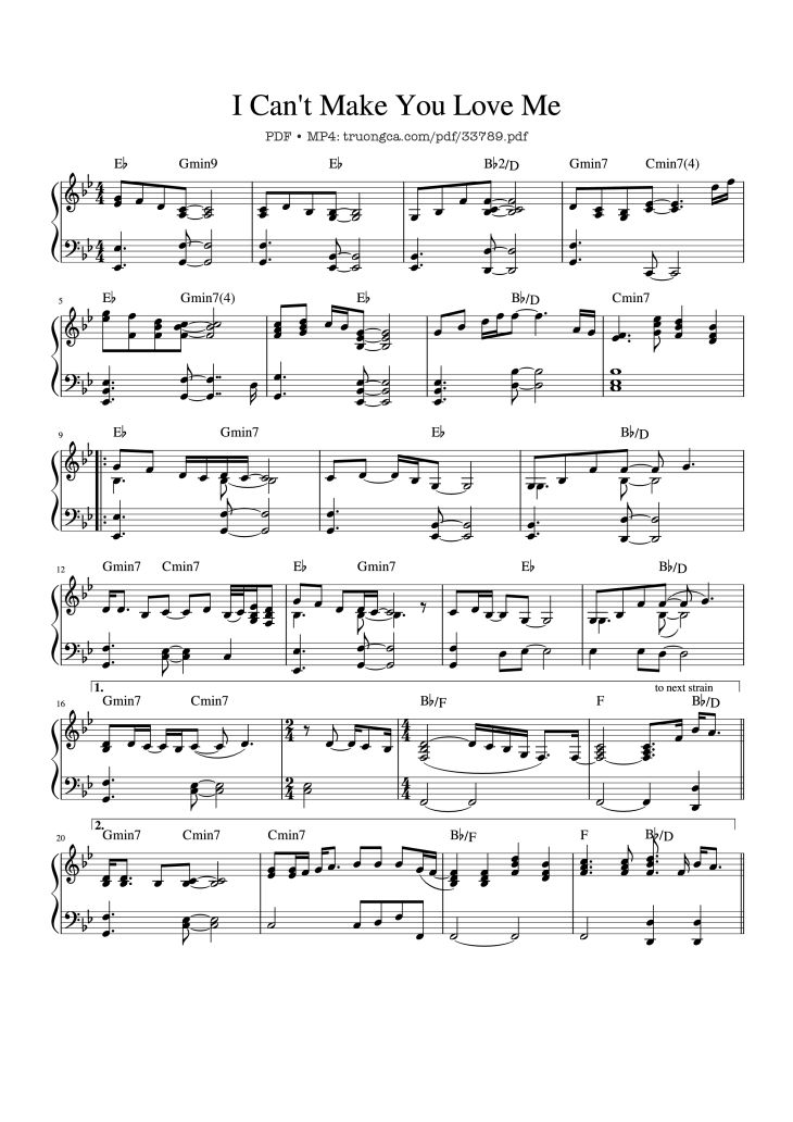 Page 1 of the piano sheet music PDF Piano – I Can