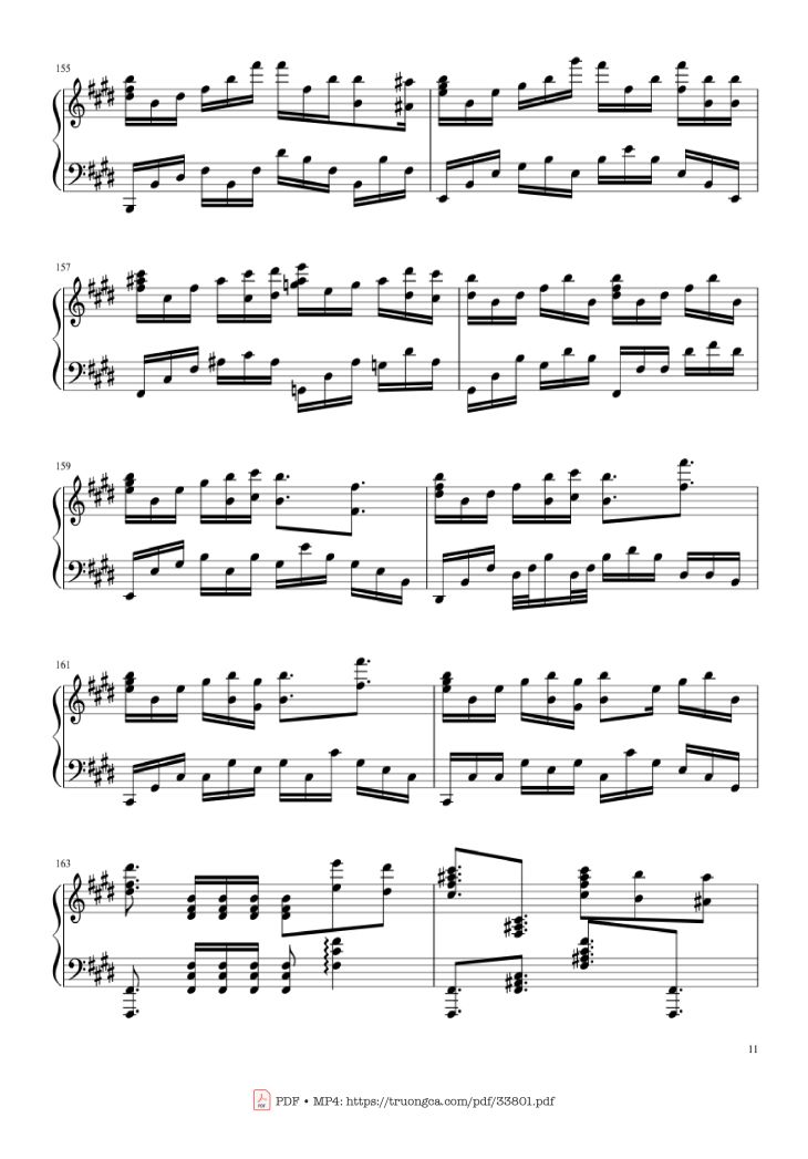 Page 11 of the piano sheet music PDF Piano – Sparkle Kimi no Na wa - (君の名は) piano by Cover by TheIshter Sheets by Bomb & Kou