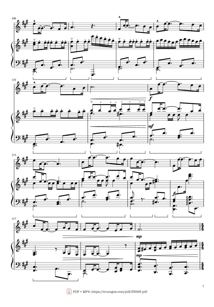 Page 7 of the piano sheet music PDF Piano – Pirates of the Caribbean Piano & Violin by Hans Zimmer