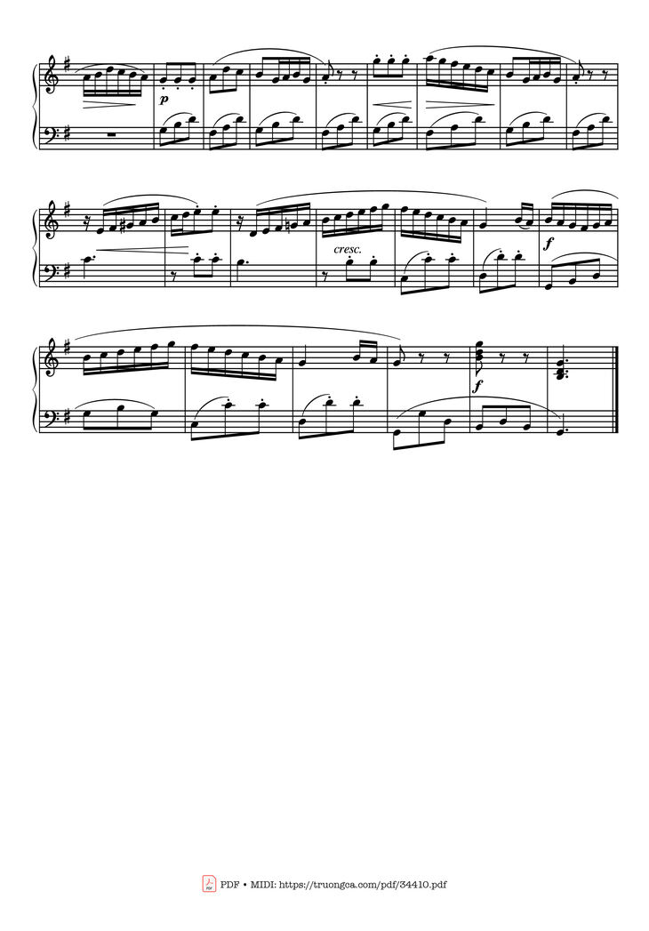 Page 3 of the piano sheet music PDF Piano – RONDO from Sonatina Op. 36 No.2 Piano by CLEMENTI