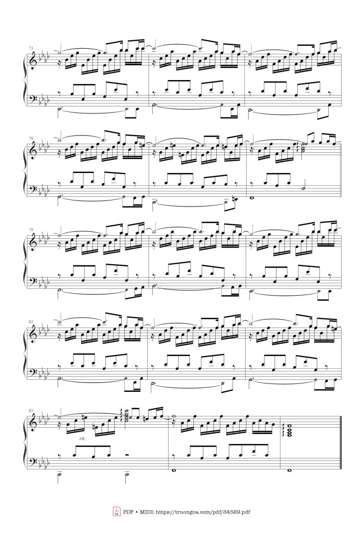 Page 5 of the piano sheet music PDF – Magic boulevard Piano by François Feldman