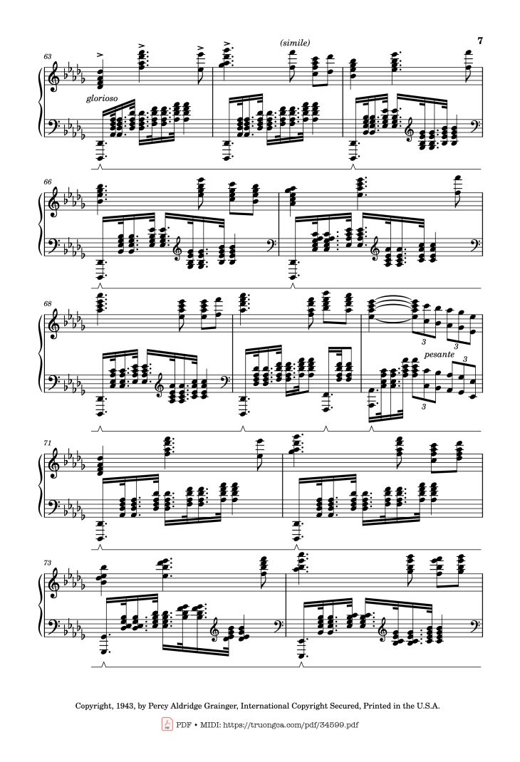 Page 7 of the piano sheet music PDF Piano – Tchaikovsky