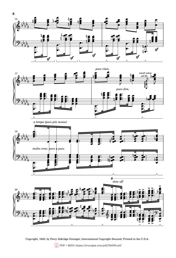 Page 8 of the piano sheet music PDF Piano – Tchaikovsky