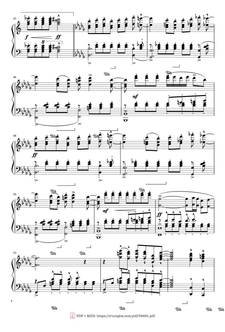 Page 4 of the piano sheet music PDF Piano – Money money money Piano by ABBA