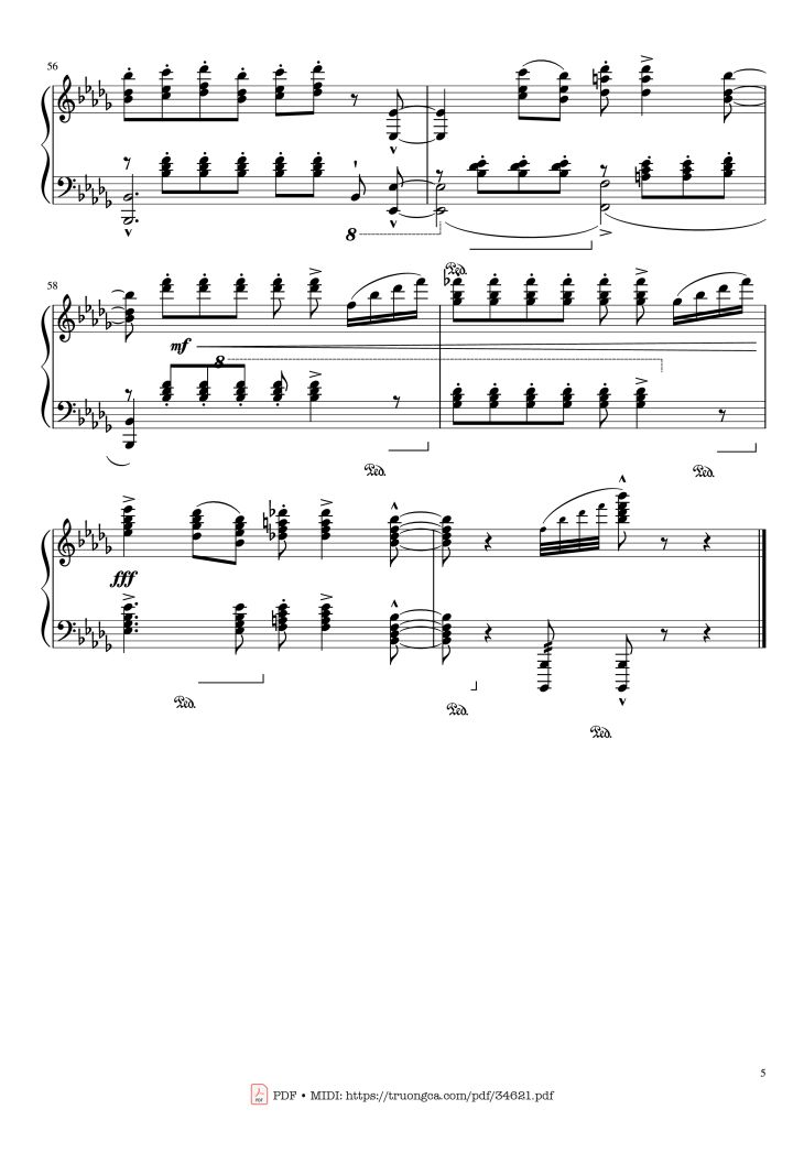 Page 5 of the piano sheet music PDF Piano – Money money money Piano by ABBA