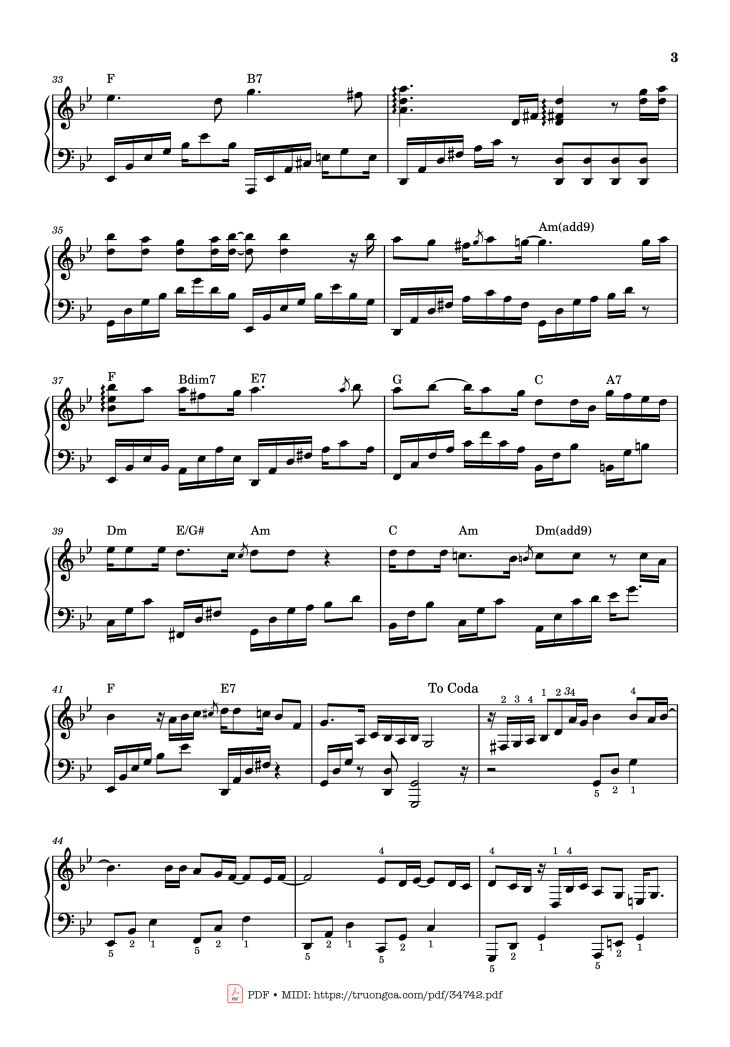 Page 3 of the piano sheet music PDF Piano – Người thầy Piano Solo by Nguyễn Nhất Huy