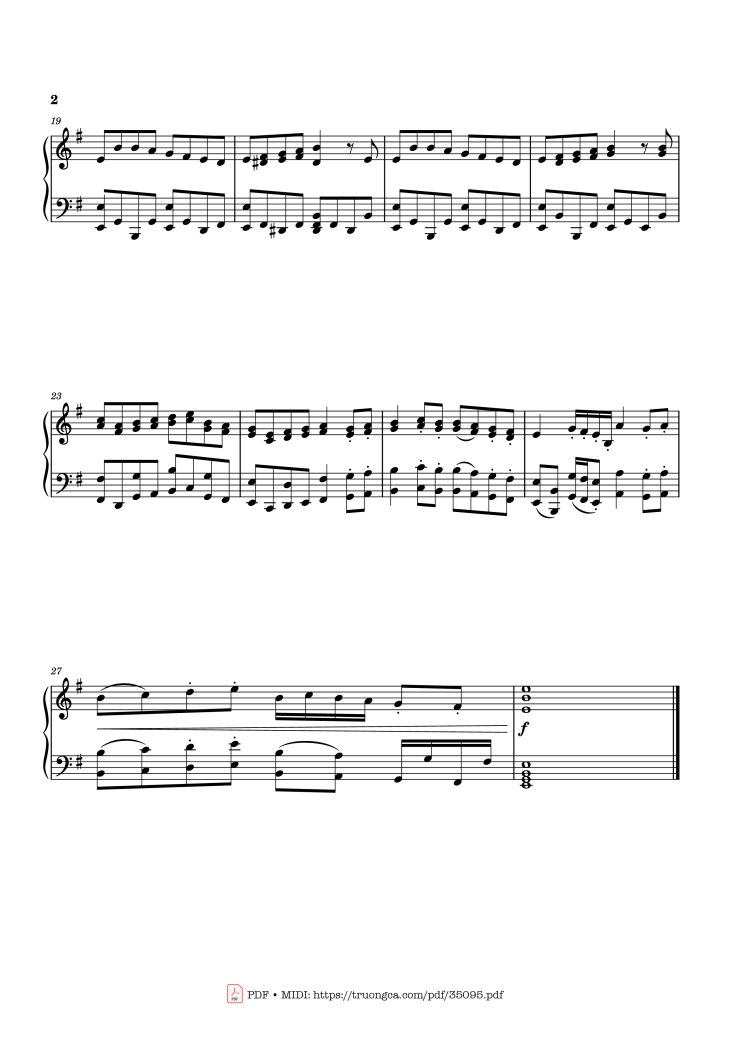 Page 2 of the piano sheet music PDF Piano – God Rest You Merry Gentlemen Piano by English traditional