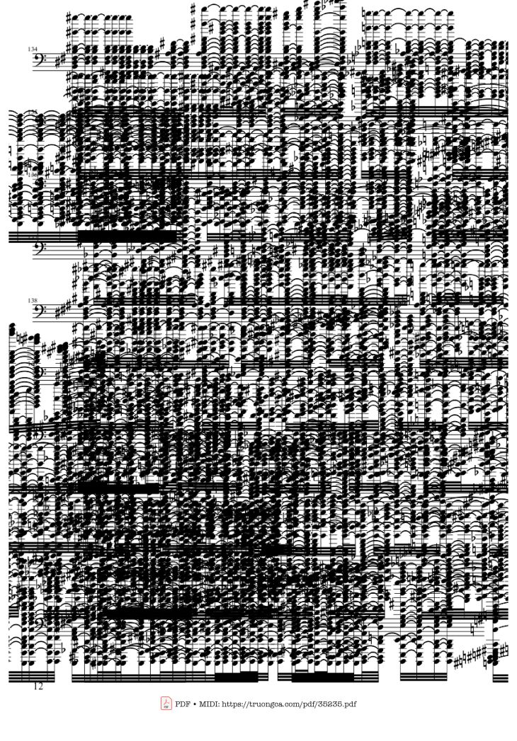 Page 12 of the piano sheet music PDF Piano – U.N. Owen Was Her? - Death Waltz by Touhou