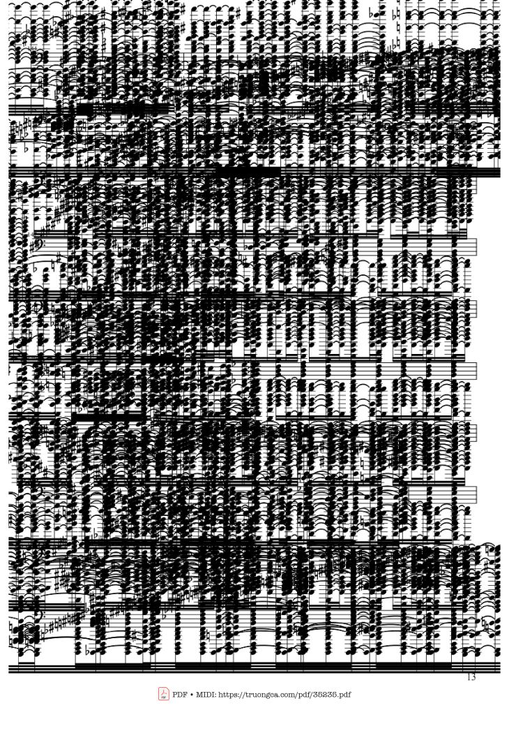 Page 13 of the piano sheet music PDF Piano – U.N. Owen Was Her? - Death Waltz by Touhou