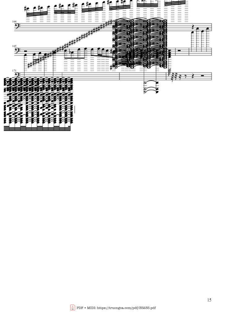 Page 15 of the piano sheet music PDF Piano – U.N. Owen Was Her? - Death Waltz by Touhou