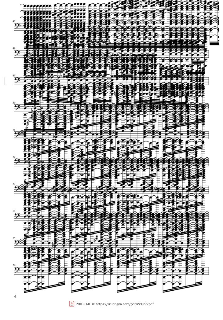 Page 4 of the piano sheet music PDF Piano – U.N. Owen Was Her? - Death Waltz by Touhou
