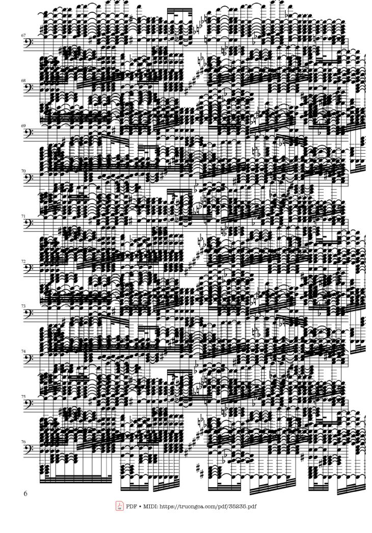 Page 6 of the piano sheet music PDF Piano – U.N. Owen Was Her? - Death Waltz by Touhou