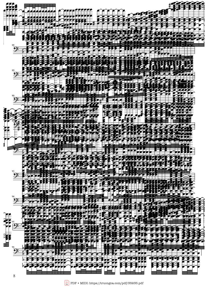 Page 8 of the piano sheet music PDF Piano – U.N. Owen Was Her? - Death Waltz by Touhou
