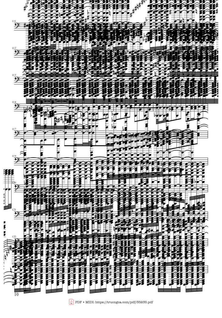 Page 10 of the piano sheet music PDF Piano – U.N. Owen Was Her? - Death Waltz by Touhou