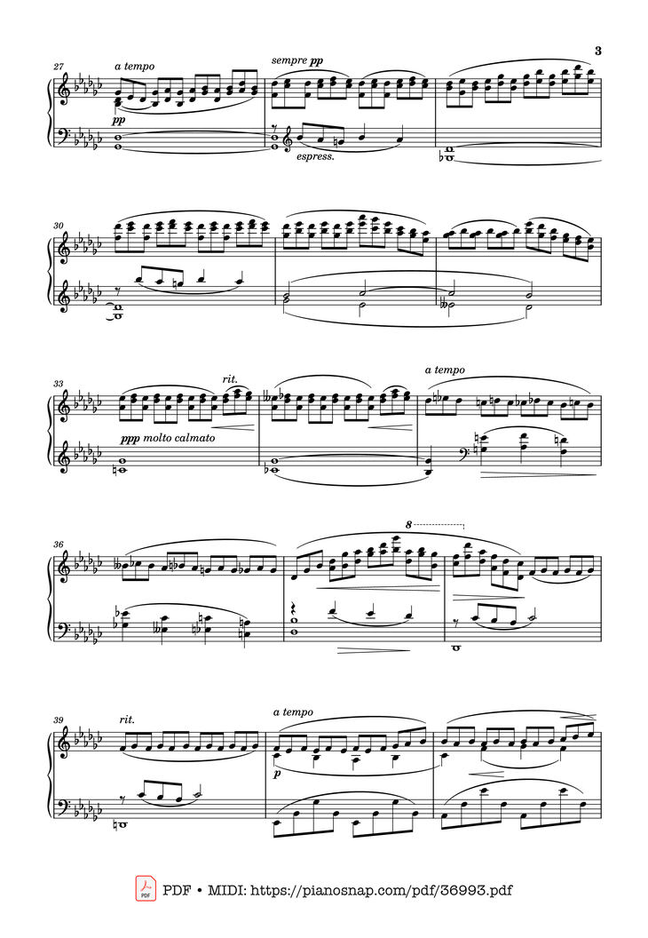 Page 3 of the piano sheet music PDF Piano – Il Neige! by Henrique Oswald