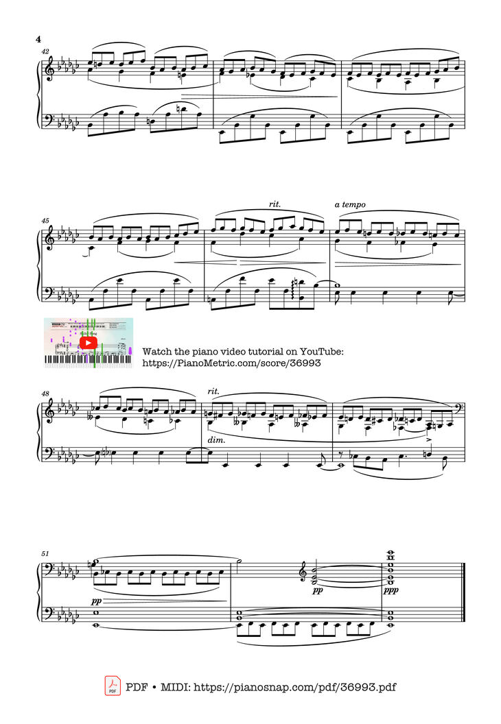 Page 4 of the piano sheet music PDF Piano – Il Neige! by Henrique Oswald