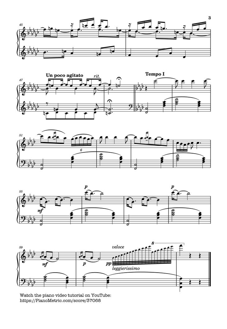 Page 3 of the piano sheet music PDF Piano – Pièce pour Piano Opus 12 in F Minor by Mel Bonis
