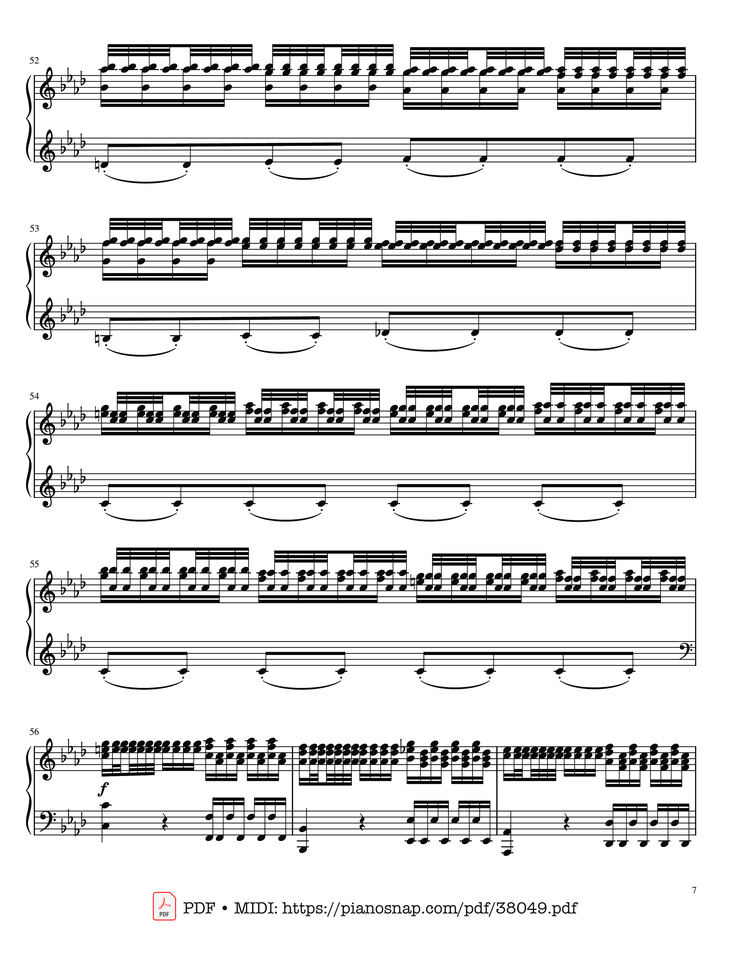 Page 7 of the piano sheet music PDF Piano – The Four Seasons - L