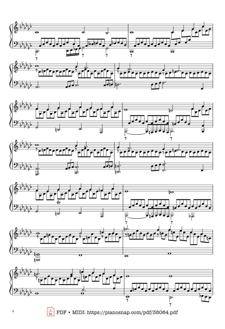 Page 4 of the piano sheet music PDF Piano – Schubert Impromptu No. 3 Op. 90 D 899 by Franz Schubert