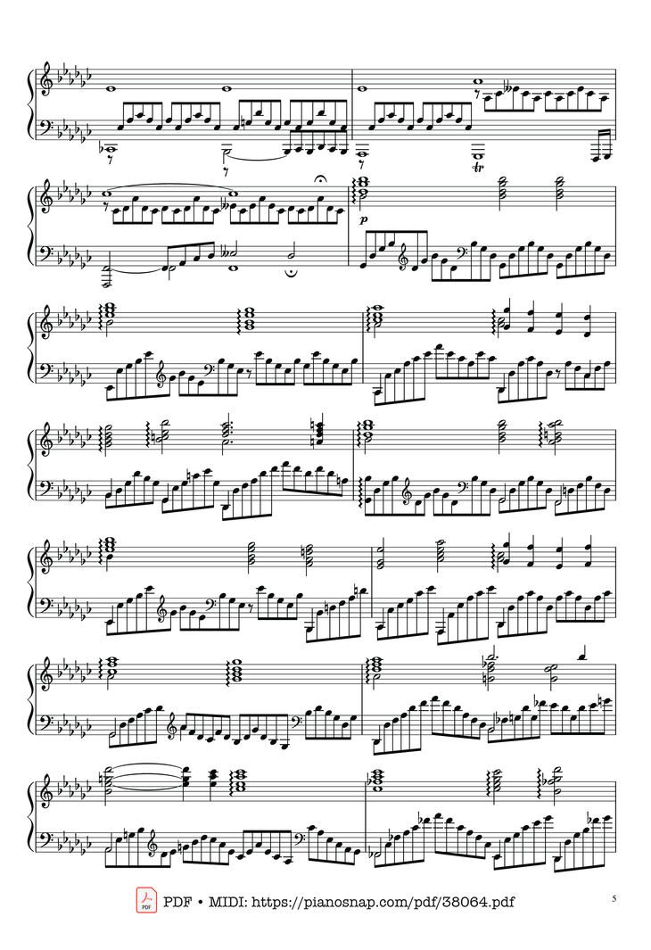 Page 5 of the piano sheet music PDF Piano – Schubert Impromptu No. 3 Op. 90 D 899 by Franz Schubert