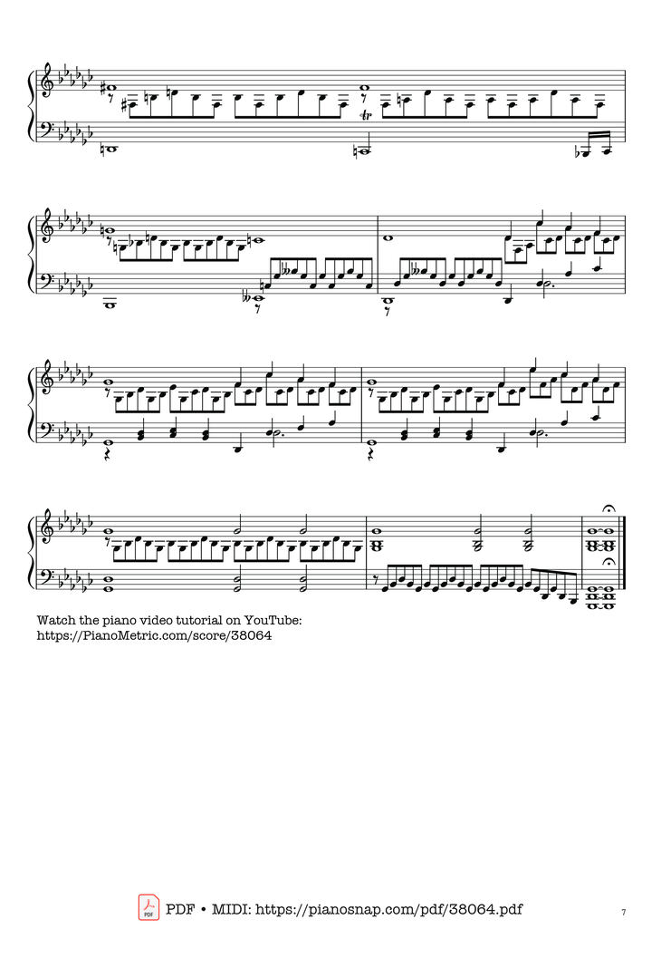 Page 7 of the piano sheet music PDF Piano – Schubert Impromptu No. 3 Op. 90 D 899 by Franz Schubert