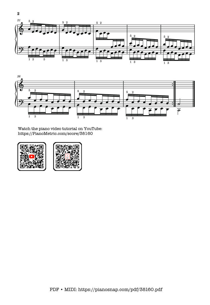 Page 2 of the piano sheet music PDF – Hanon - The Virtuoso Pianist No. 16 by Charles-Louis Hanon