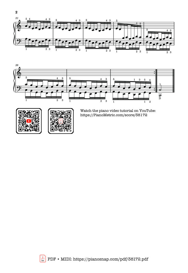 Page 2 of the piano sheet music PDF – Hanon - The Virtuoso Pianist No. 18 by Charles-Louis Hanon