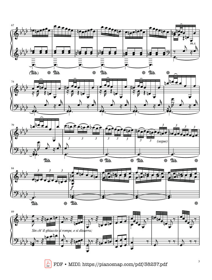 Page 3 of the piano sheet music PDF – The Four Seasons - L