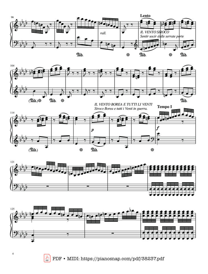Page 4 of the piano sheet music PDF – The Four Seasons - L