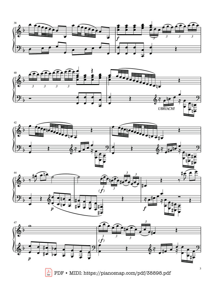Page 3 of the piano sheet music PDF – The Four Seasons - L
