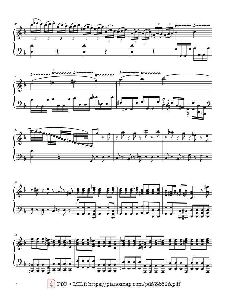 Page 4 of the piano sheet music PDF – The Four Seasons - L