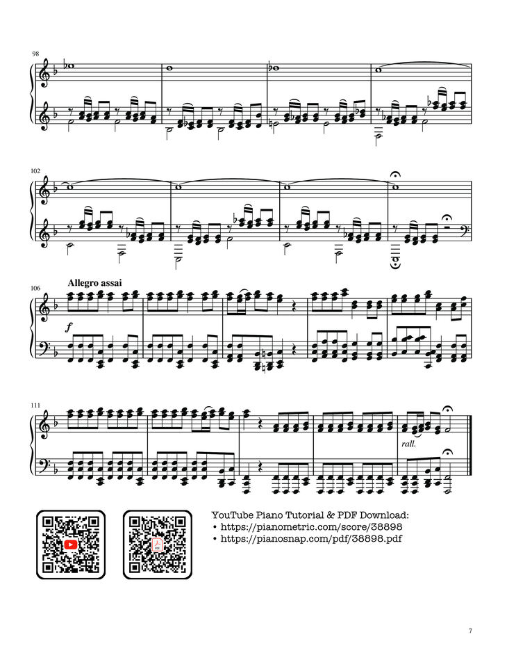Page 7 of the piano sheet music PDF – The Four Seasons - L